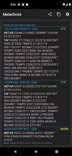 Play MetarDroid ( Metar -Taf ) as an online game MetarDroid ( Metar -Taf ) with UptoPlay
