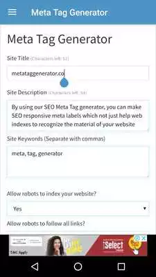 Play Meta Tag Generator