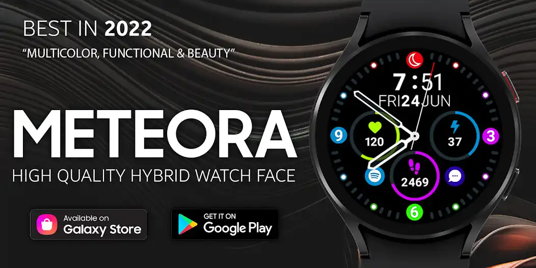 Play METEORA PRO Hybrid Watch Face  and enjoy METEORA PRO Hybrid Watch Face with UptoPlay