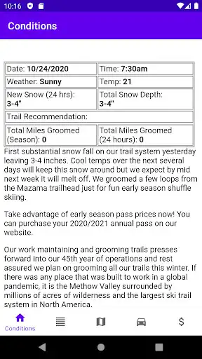 Play Methow Trails Grooming Report