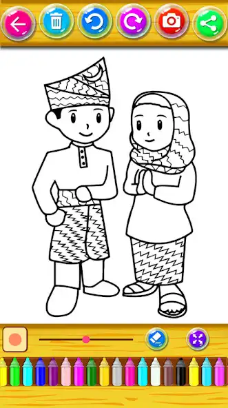 Play Mewarnai Baju Adat Indonesia as an online game Mewarnai Baju Adat Indonesia with UptoPlay