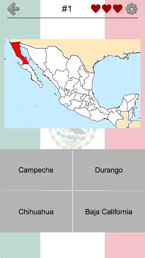 Play Mexican States - Quiz about Geography of Mexico  and enjoy Mexican States - Quiz about Geography of Mexico with UptoPlay