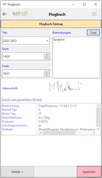 Play MFSD-Flugbuch-App as an online game MFSD-Flugbuch-App with UptoPlay