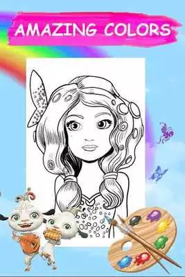 Play Mia and color me coloring book for girl