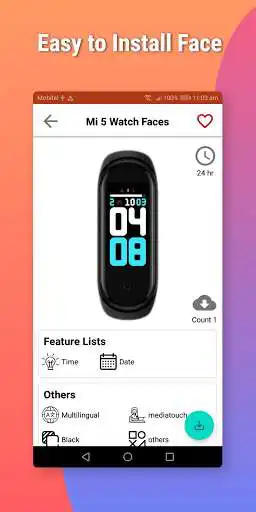 Play Mi Band 5 Watch Faces - For Xiaomi Mi 5 as an online game Mi Band 5 Watch Faces - For Xiaomi Mi 5 with UptoPlay