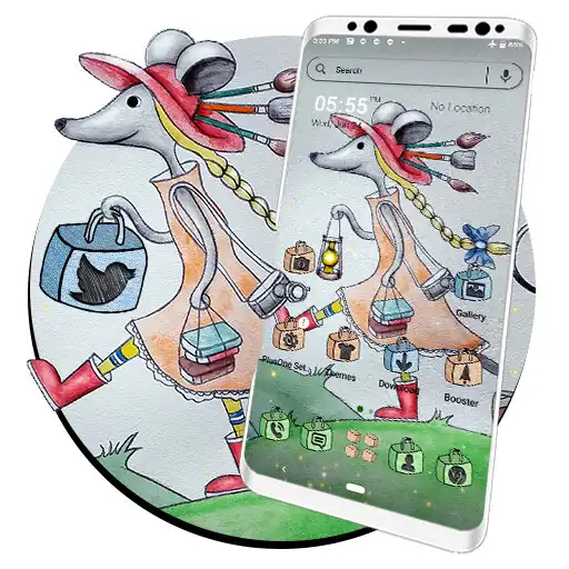 Play Mice Cartoon Launcher Theme APK