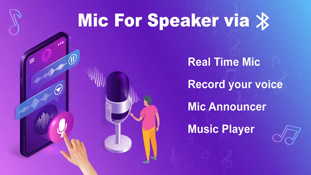 Play Mic for speaker via Bluetooth  and enjoy Mic for speaker via Bluetooth with UptoPlay