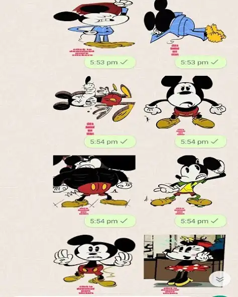 Play Mickey  Stickers for  WA as an online game Mickey  Stickers for  WA with UptoPlay