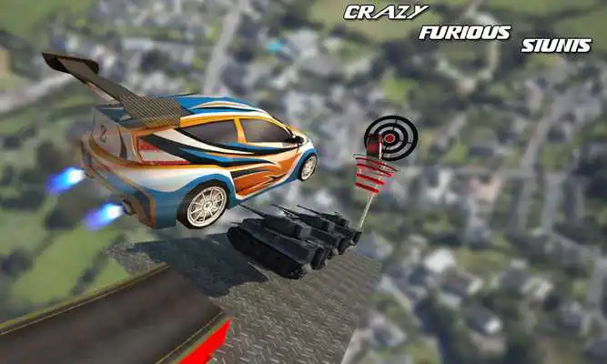 Play mid Air Ramp Car Stunts 3D