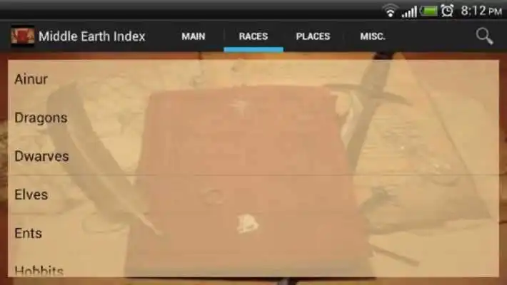 Play Middle Earth Index