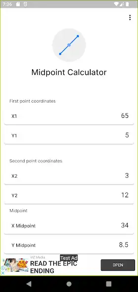 Play Midpoint Calculator as an online game Midpoint Calculator with UptoPlay