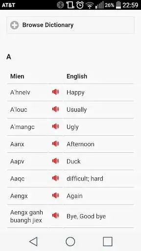Play Mien - English Dictionary as an online game Mien - English Dictionary with UptoPlay