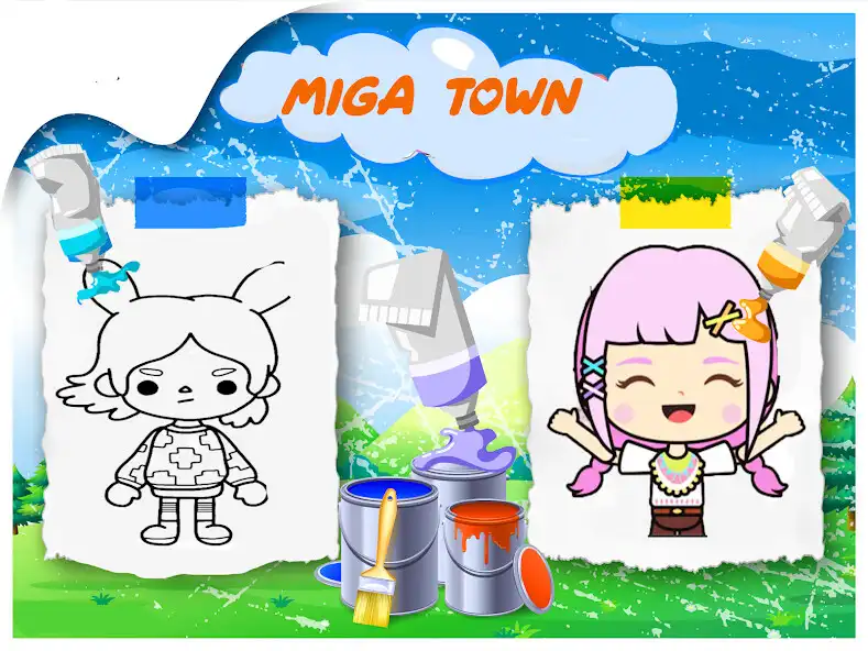 Play Miga Town Hotel Ideas Coloring  and enjoy Miga Town Hotel Ideas Coloring with UptoPlay