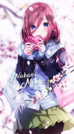 Play Miku Nakano Full HD Wallpaper  and enjoy Miku Nakano Full HD Wallpaper with UptoPlay