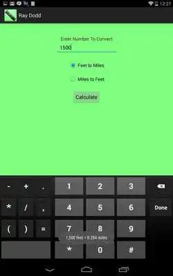 Play Miles  Feet Converter