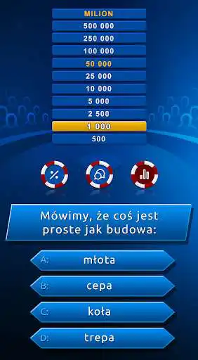 Play Milionerzy Quiz as an online game Milionerzy Quiz with UptoPlay