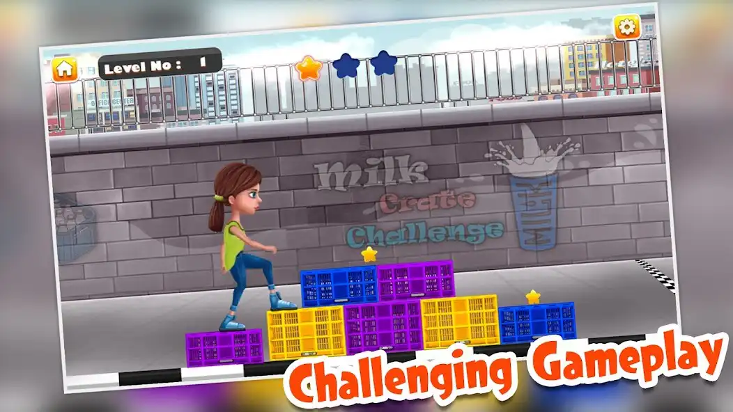 Play Milk Crate Challenge 2D game as an online game Milk Crate Challenge 2D game with UptoPlay