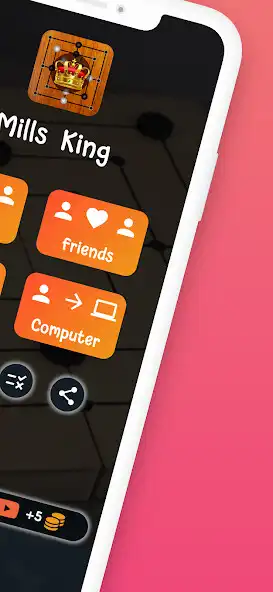 Play Mills King: Nine Mens Morris as an online game Mills King: Nine Mens Morris with UptoPlay