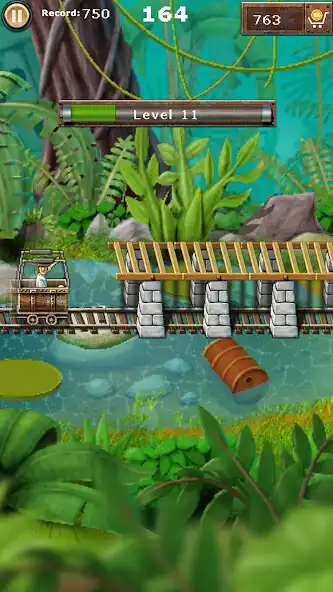 Play Minecart Jumper - Gold Rush as an online game Minecart Jumper - Gold Rush with UptoPlay