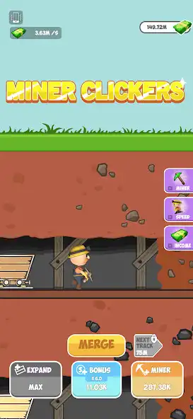 Play Miner Clickers: Gold  Gem  and enjoy Miner Clickers: Gold  Gem with UptoPlay