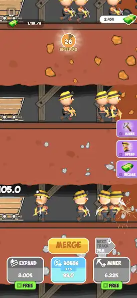 Play Miner Clickers: Gold  Gem as an online game Miner Clickers: Gold  Gem with UptoPlay