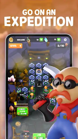 Play Miners Day: idle merge  and enjoy Miners Day: idle merge with UptoPlay