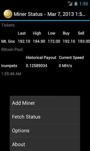 Play APK Miner Status  and enjoy Miner Status with UptoPlay com.trumpetx.minerstatus