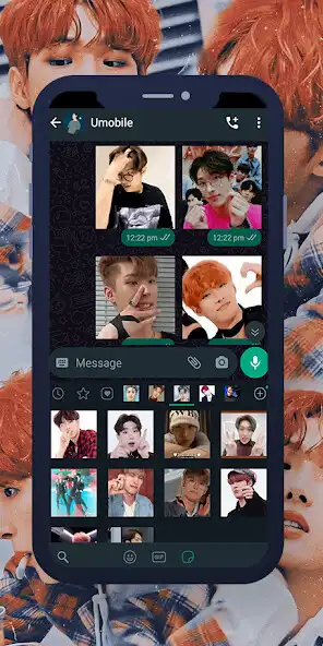 Play Mingi ATEEZ Animated WASticker as an online game Mingi ATEEZ Animated WASticker with UptoPlay