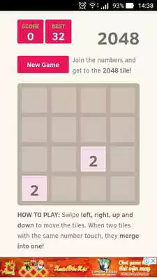 Play Mini Game 2048 ( Simple game - Relaxing game )
