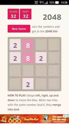 Play Mini Game 2048 ( Simple game - Relaxing game )