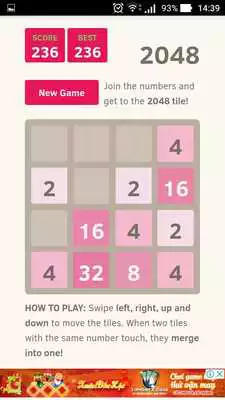 Play Mini Game 2048 ( Simple game - Relaxing game )