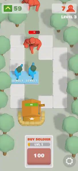 Play Mini Merge Soldiers as an online game Mini Merge Soldiers with UptoPlay