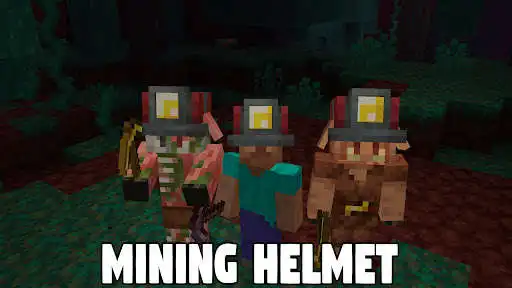 Mining Helmet Mod Minecraft PE online game with UptoPlay
