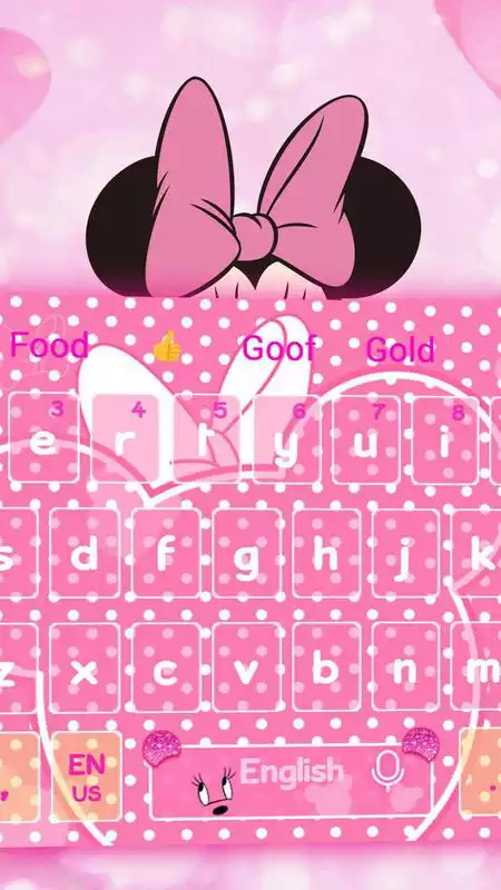 Play Minny Cute Pink Bowknot Keyboard Theme