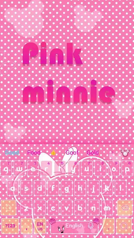 Play Minny Cute Pink Bowknot Keyboard Theme
