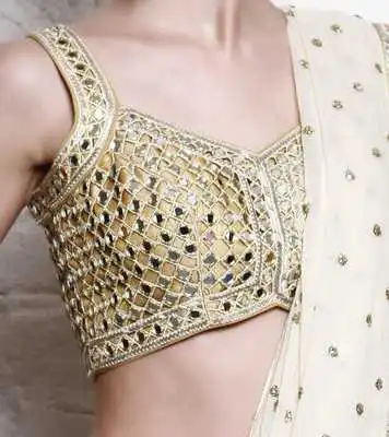 Play Mirror Work Blouse Designs