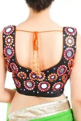 Play Mirror Work Blouse Designs
