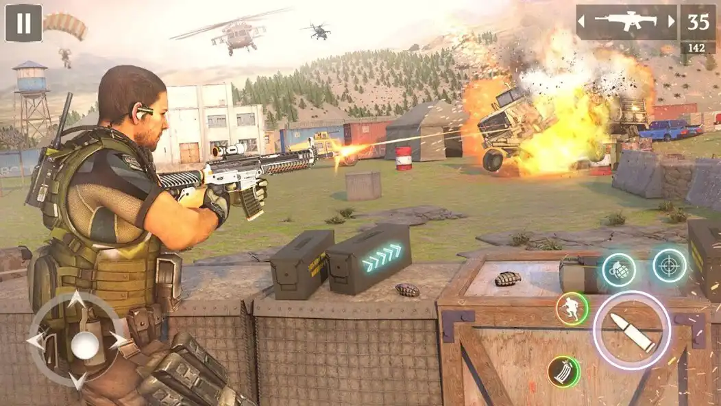 Play Mission War-Army Commando FPS as an online game Mission War-Army Commando FPS with UptoPlay
