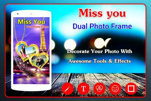 Play Miss You Dual Photo Frame as an online game Miss You Dual Photo Frame with UptoPlay