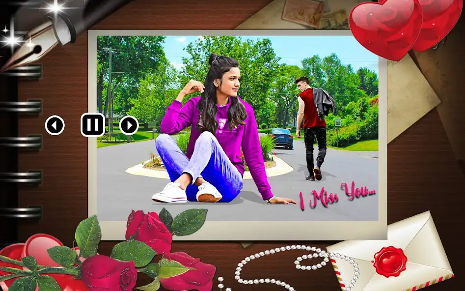 Play Miss you photo video maker  and enjoy Miss you photo video maker with UptoPlay