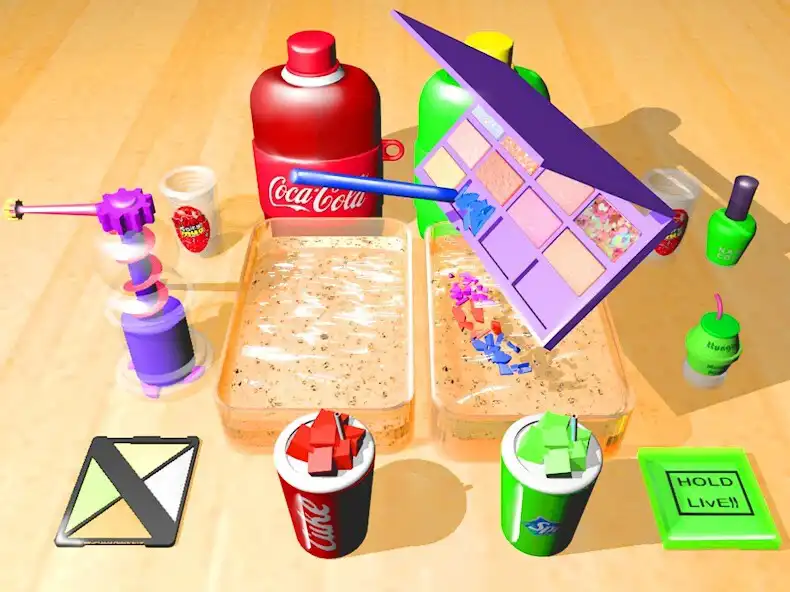 Play Mixing Makeup Into Slime ASMR  as an online game Mixing Makeup Into Slime ASMR  with UptoPlay