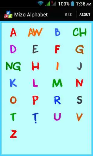 Play Mizo Alphabet (with Audio)  and enjoy Mizo Alphabet (with Audio) with UptoPlay