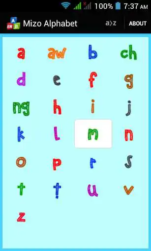 Play Mizo Alphabet (with Audio) as an online game Mizo Alphabet (with Audio) with UptoPlay