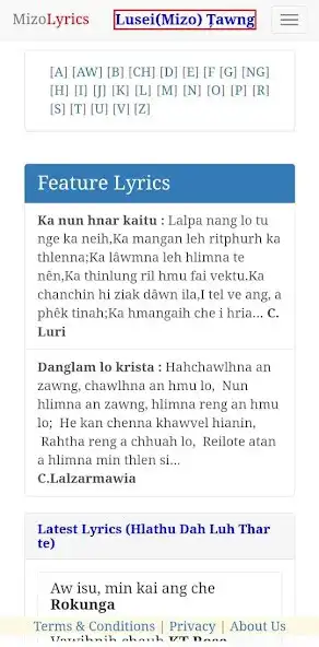 Play Mizo Lyrics and enjoy Mizo Lyrics with UptoPlay Play Mizo Lyrics and enjoy Mizo Lyrics with UptoPlay