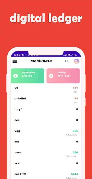 Play MobiKhata Ledger Book Account as an online game MobiKhata Ledger Book Account with UptoPlay