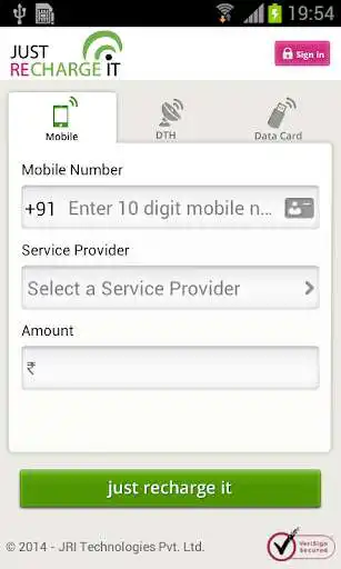 Play Mobile, DTH, Datacard Recharge