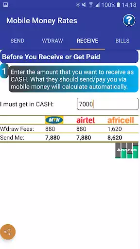 Play Mobile Money Rates Calculator