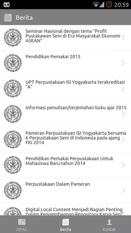 Play mobile OPAC - ISI Yogyakarta