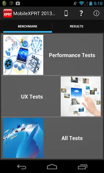 Play MobileXPRT UX tests  and enjoy MobileXPRT UX tests with UptoPlay