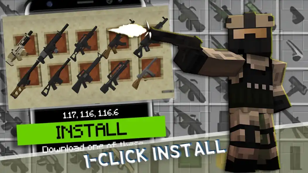 Play Mod Actual Guns for Minecraft as an online game Mod Actual Guns for Minecraft with UptoPlay